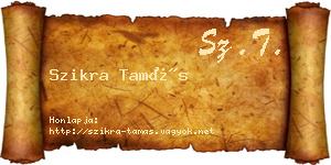 Szikra Tamás névjegykártya